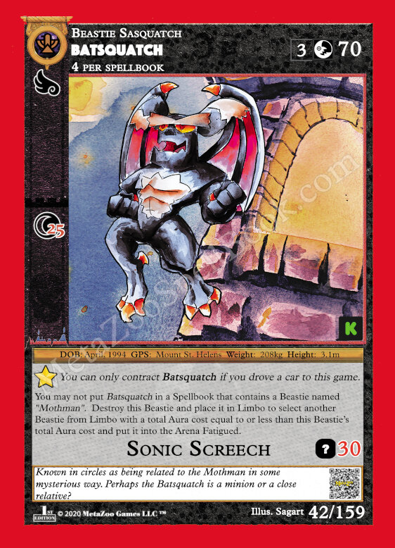 Batsquatch MetaZoo Card
