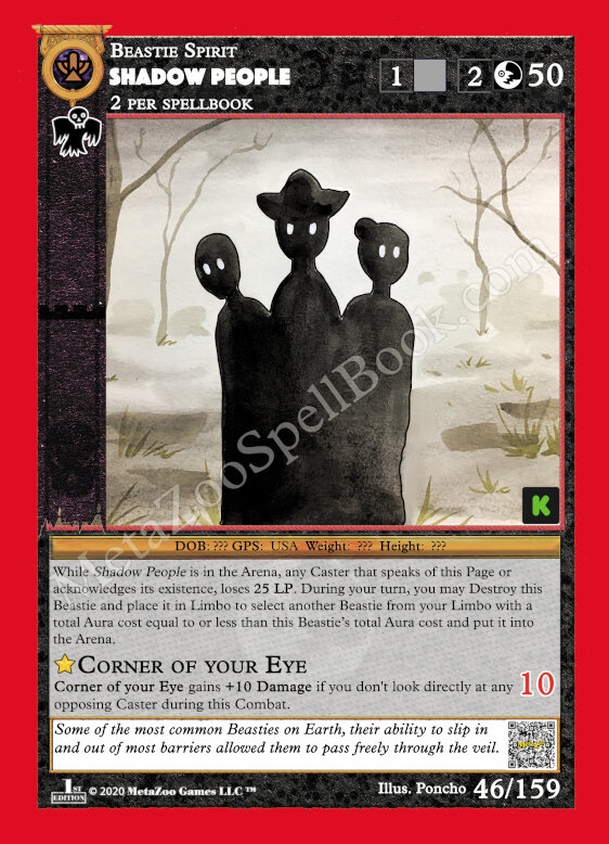 Shadow People MetaZoo Card