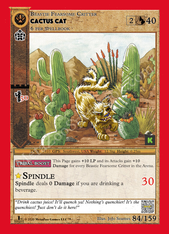 Cactus Cat MetaZoo Card
