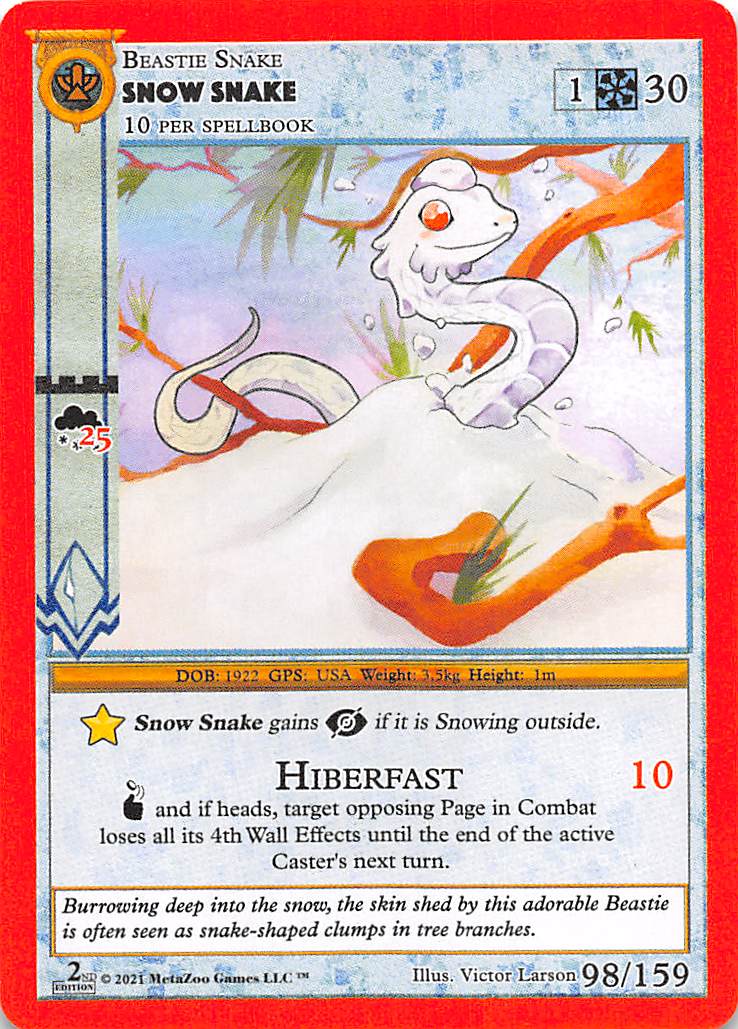 Snow Snake MetaZoo Card