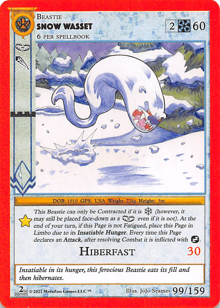 Snow Wasset MetaZoo Card