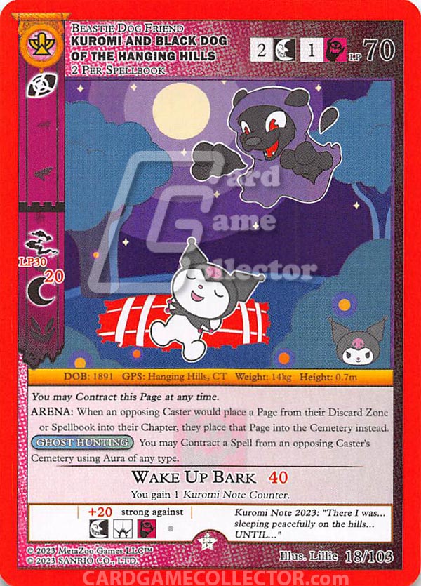 Kuromi and Black Dog of The Hanging Hills