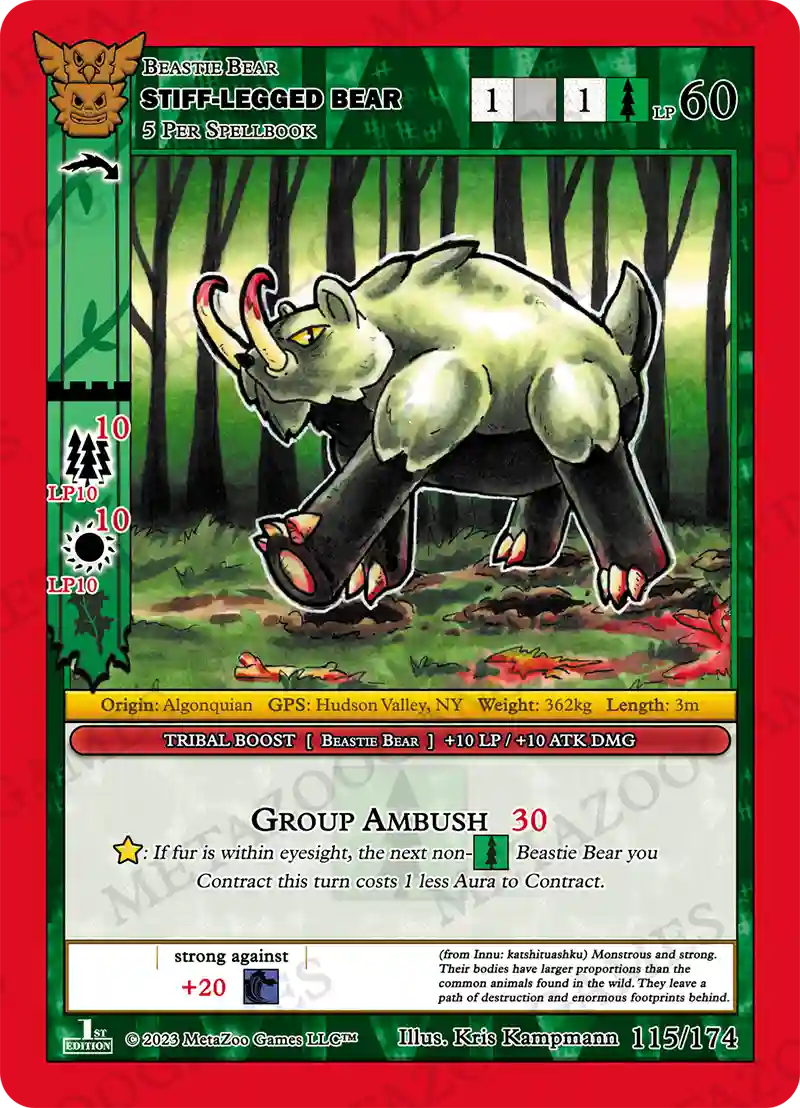 Stiff-Legged Bear MetaZoo Card