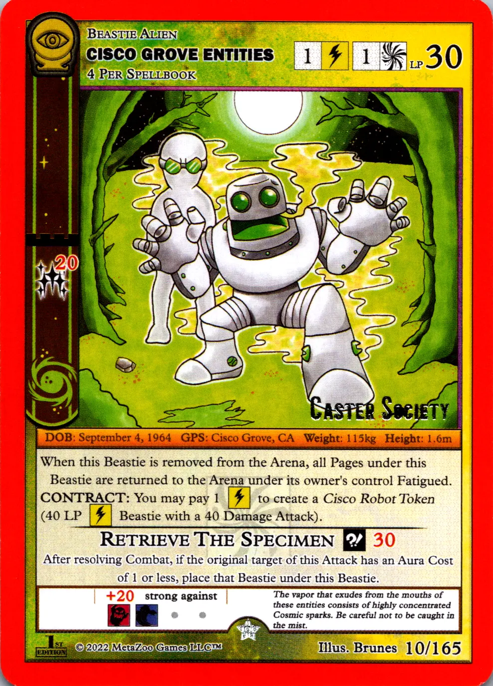 Cisco Grove Entities MetaZoo Card