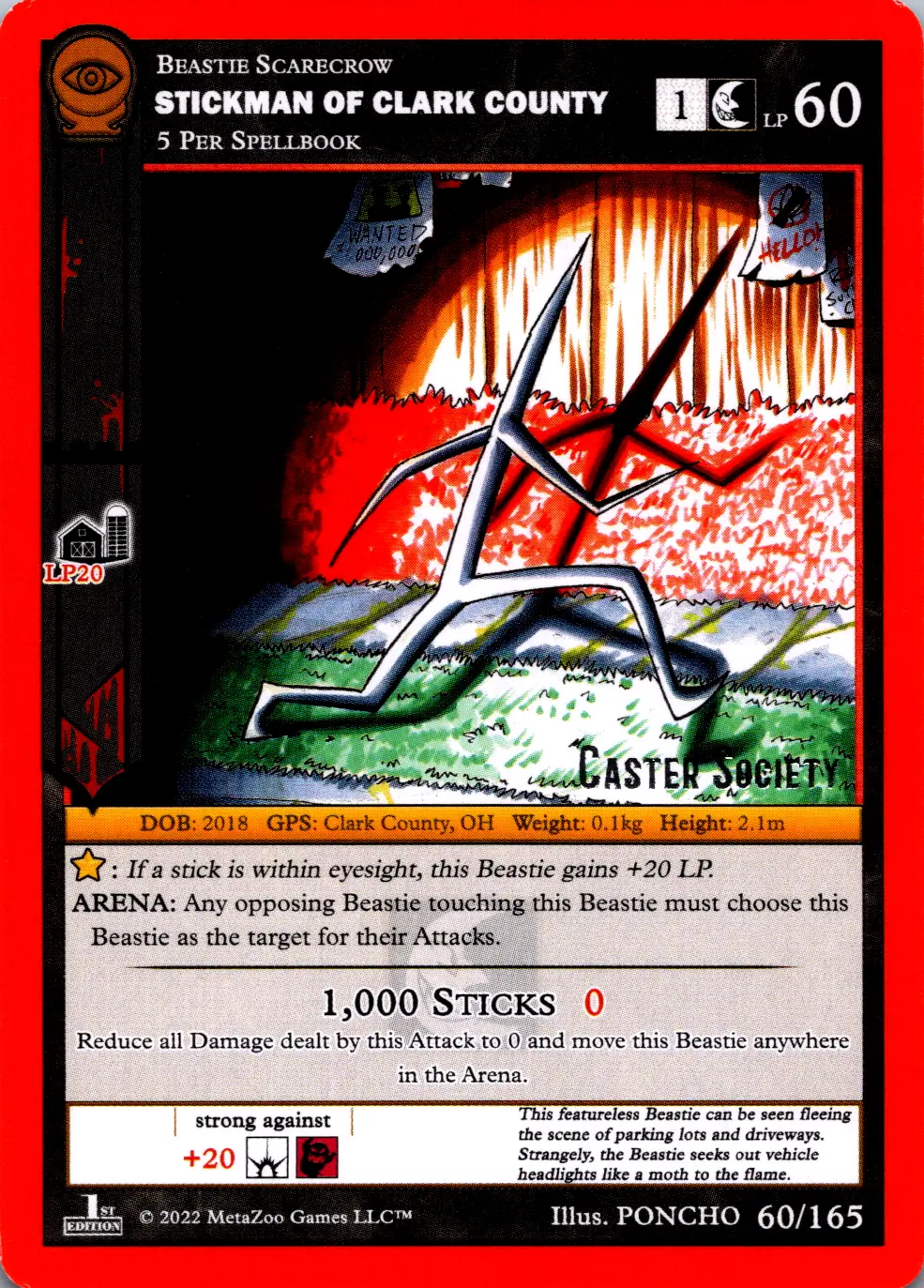 Stickman of Clark County MetaZoo Card