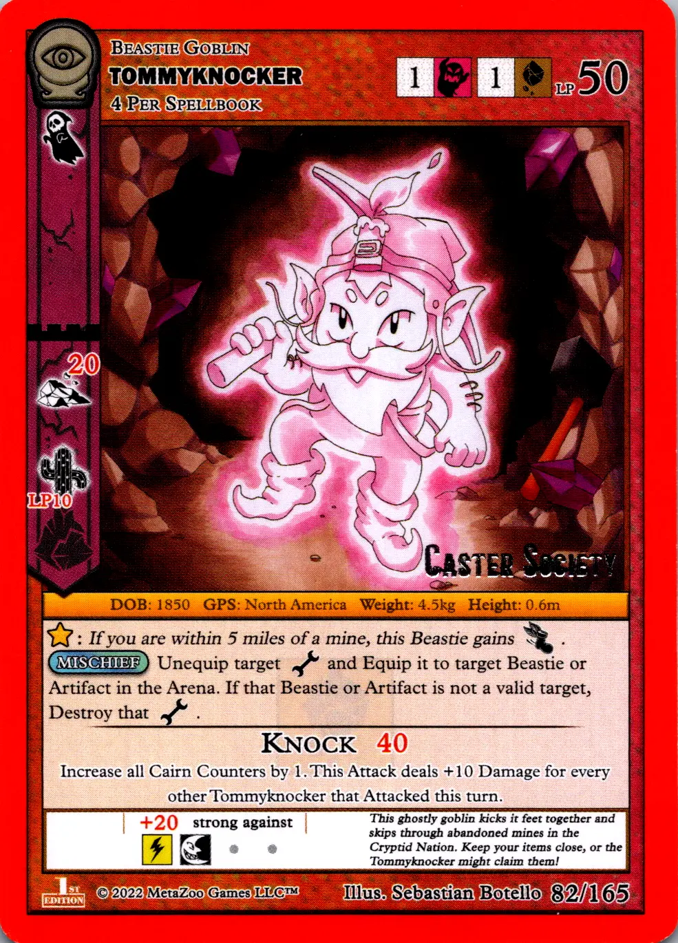 Tommyknocker MetaZoo Card