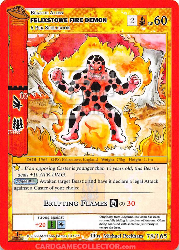 Felixstowe Fire Demon MetaZoo Card