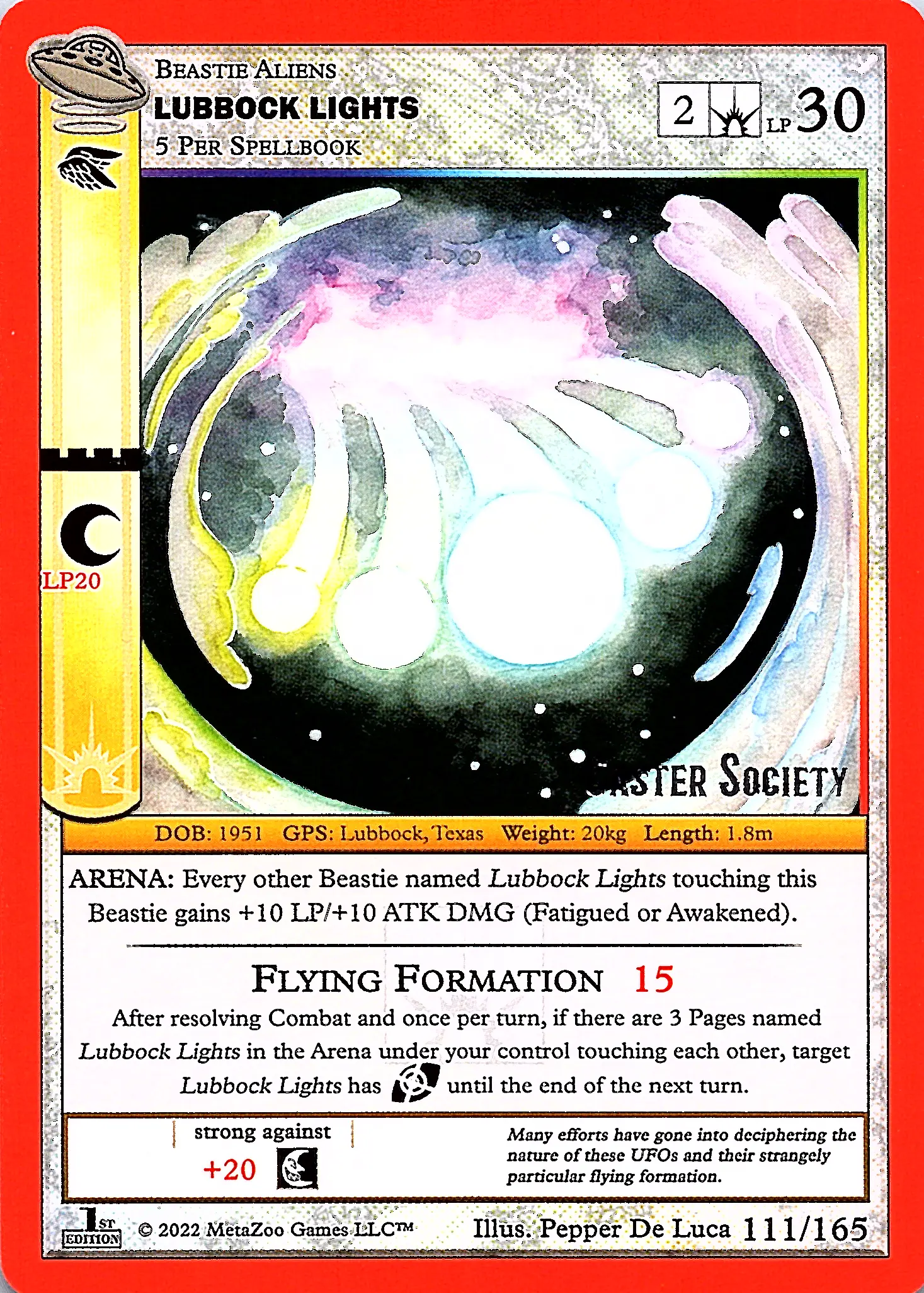 Lubbock Lights MetaZoo Card