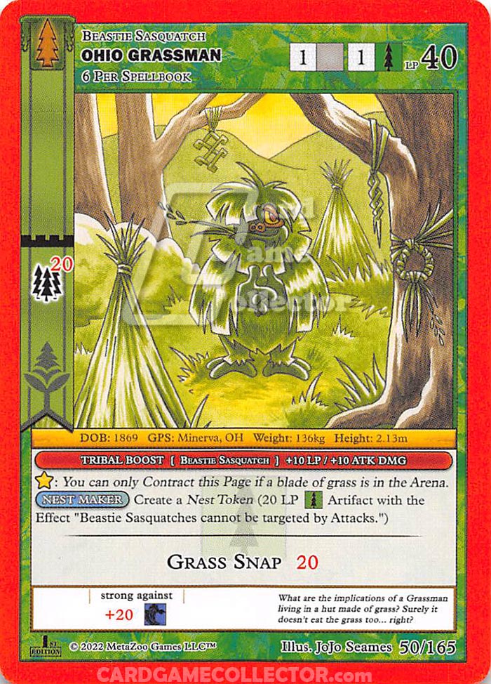 Ohio Grassman MetaZoo Card