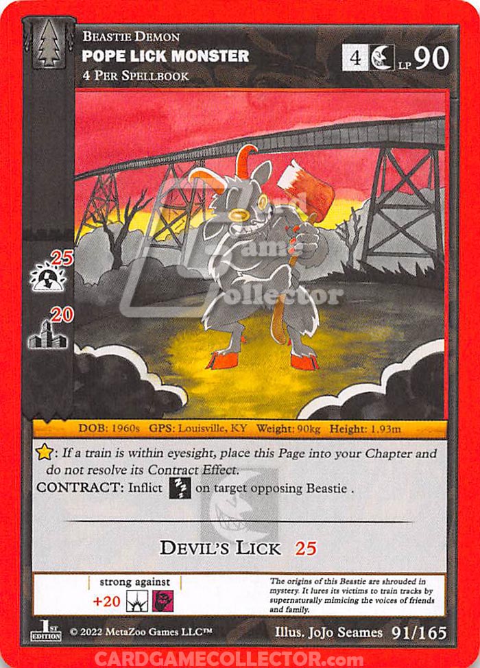 Pope Lick Monster MetaZoo Card